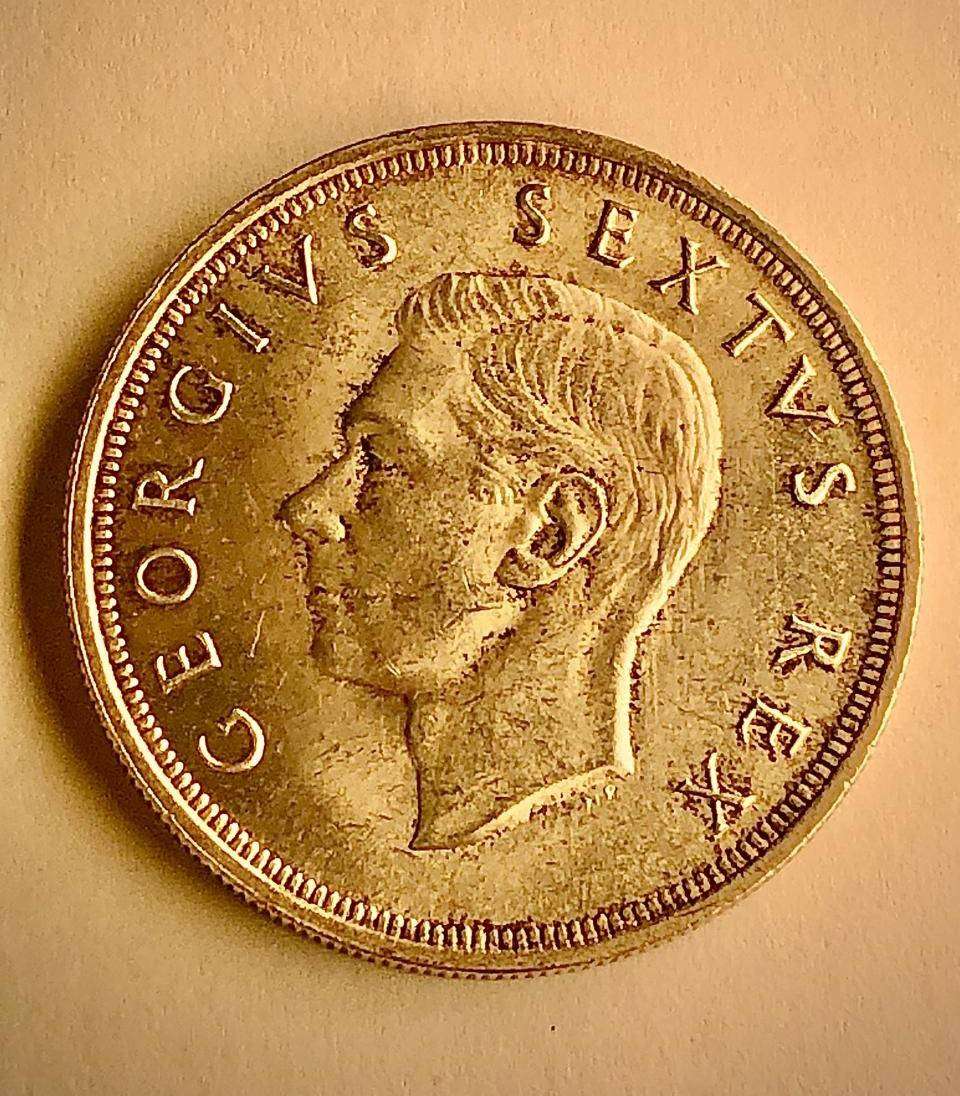 300th anniversary founding of Cape Town. Five shilling .500 silver