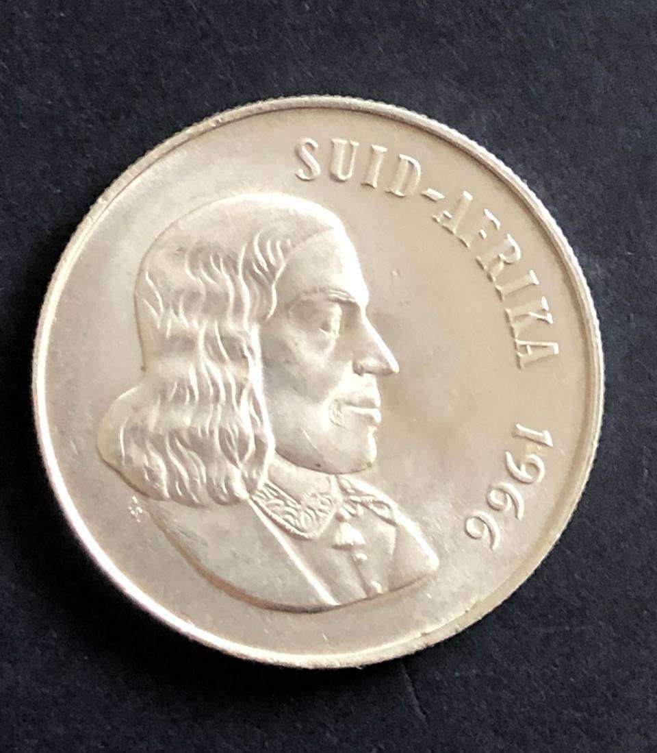 1966 Silver One Rand Afrikaans legend