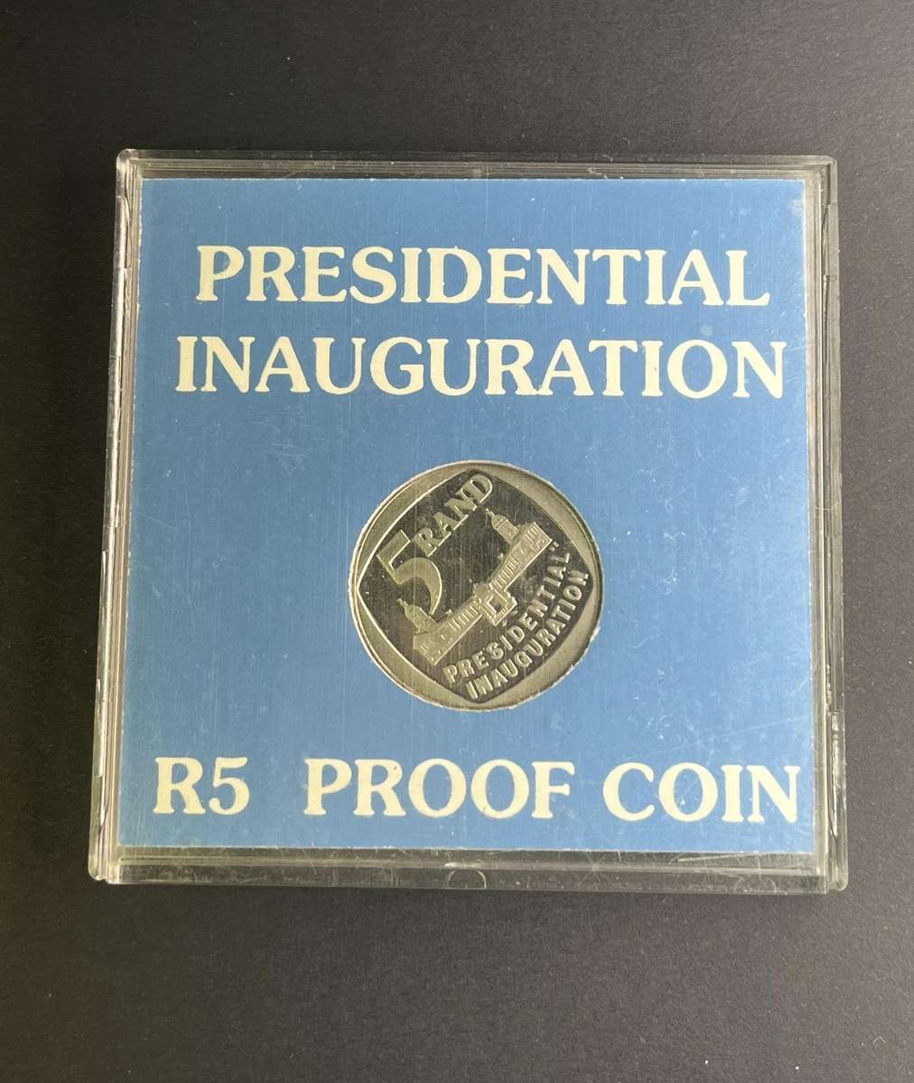 Presidential inauguration Five Rand proof coin 1994