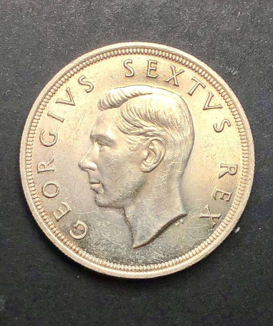 silver 300th anniversary founding of Cape Town. Five shilling