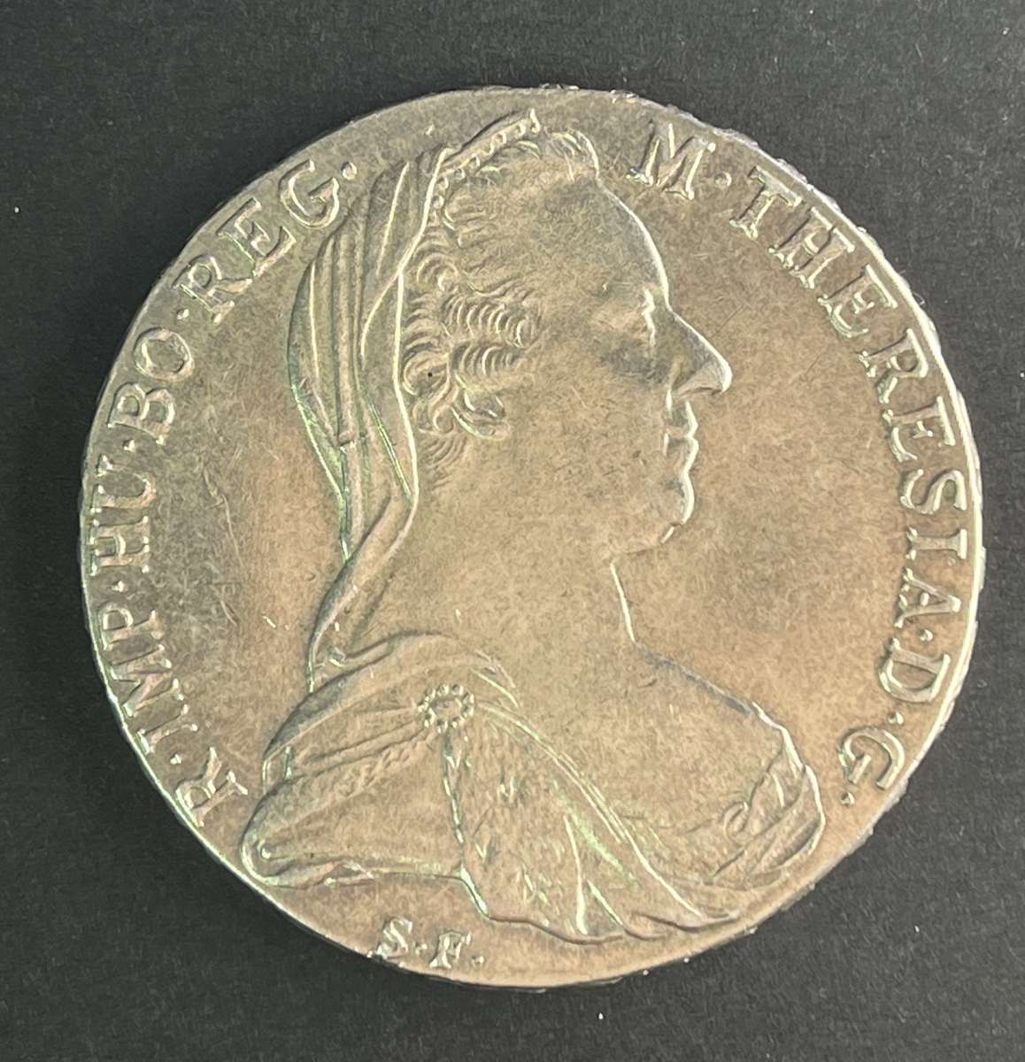 M. Theresa. D. G. 1780 silver AVST. DUX 27.9gm