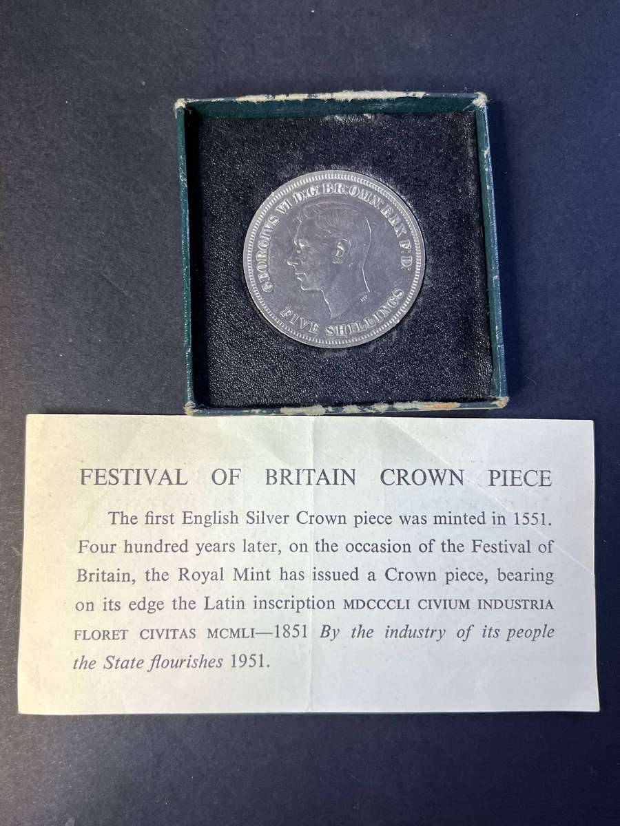 1951 Festival of Britain Five Shilling Coin George VI