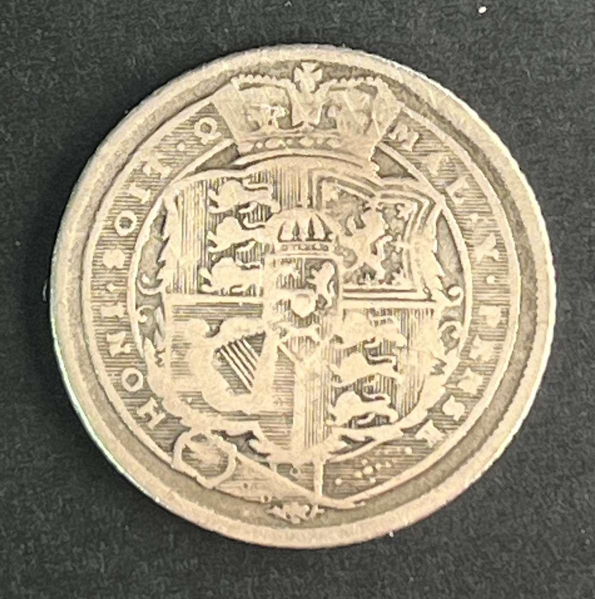 1818 George Third six pence Silver