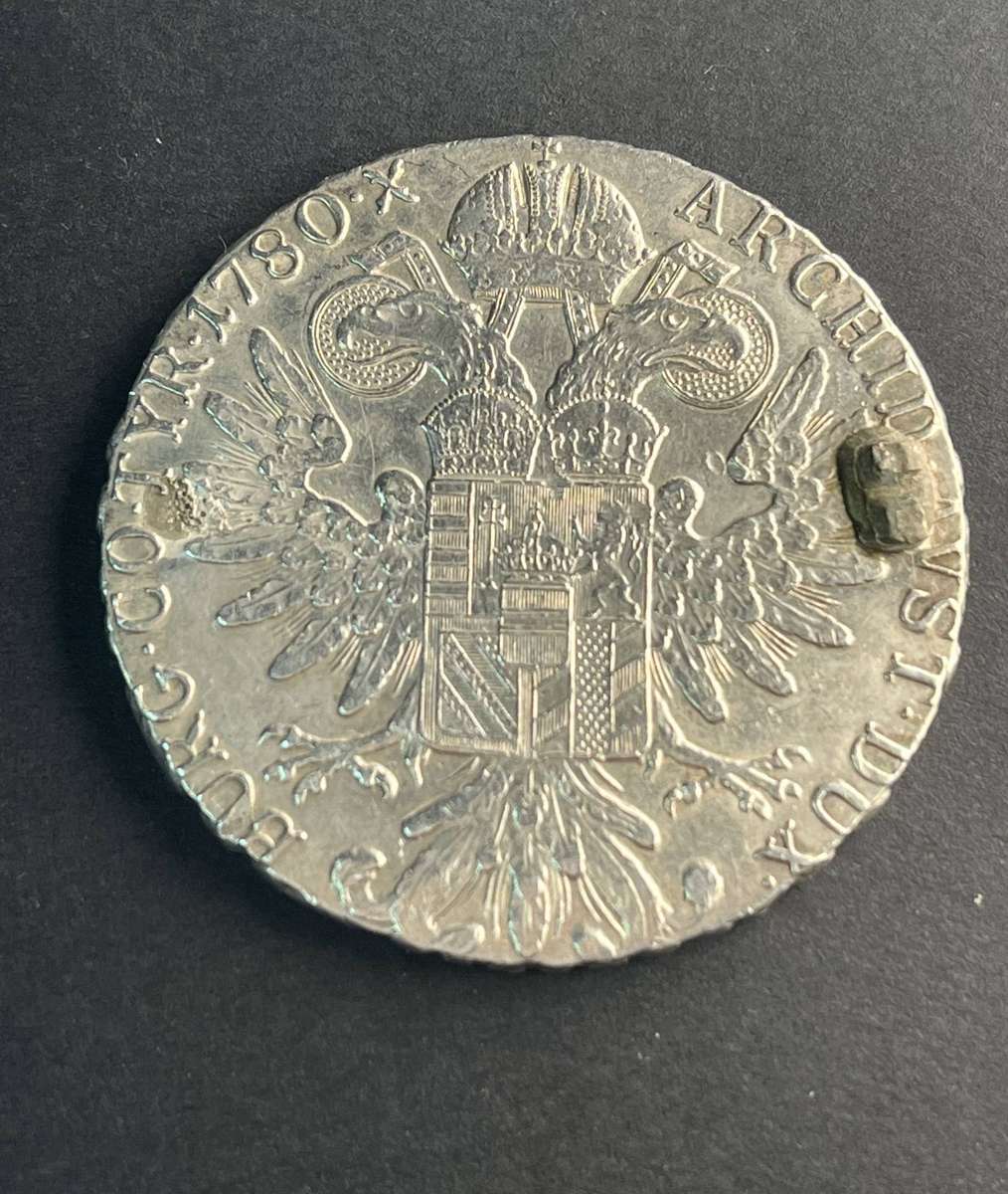 M. Theresia. D. G. 1780 silver AVST. DUX (ex mount)