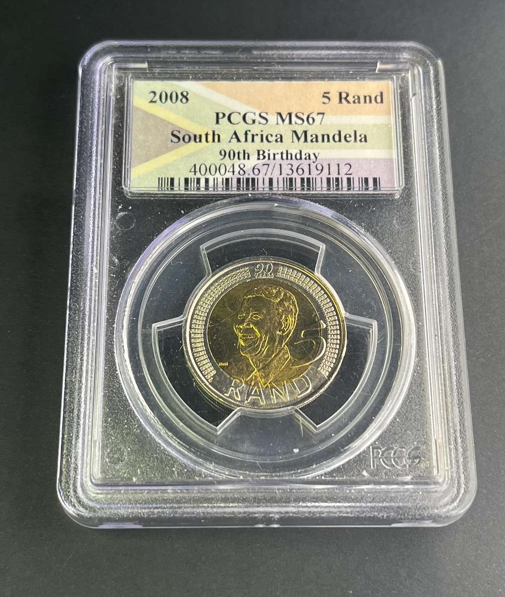 2008 Mandela 90th Birthday, Graded MS 67 (PCGS)
