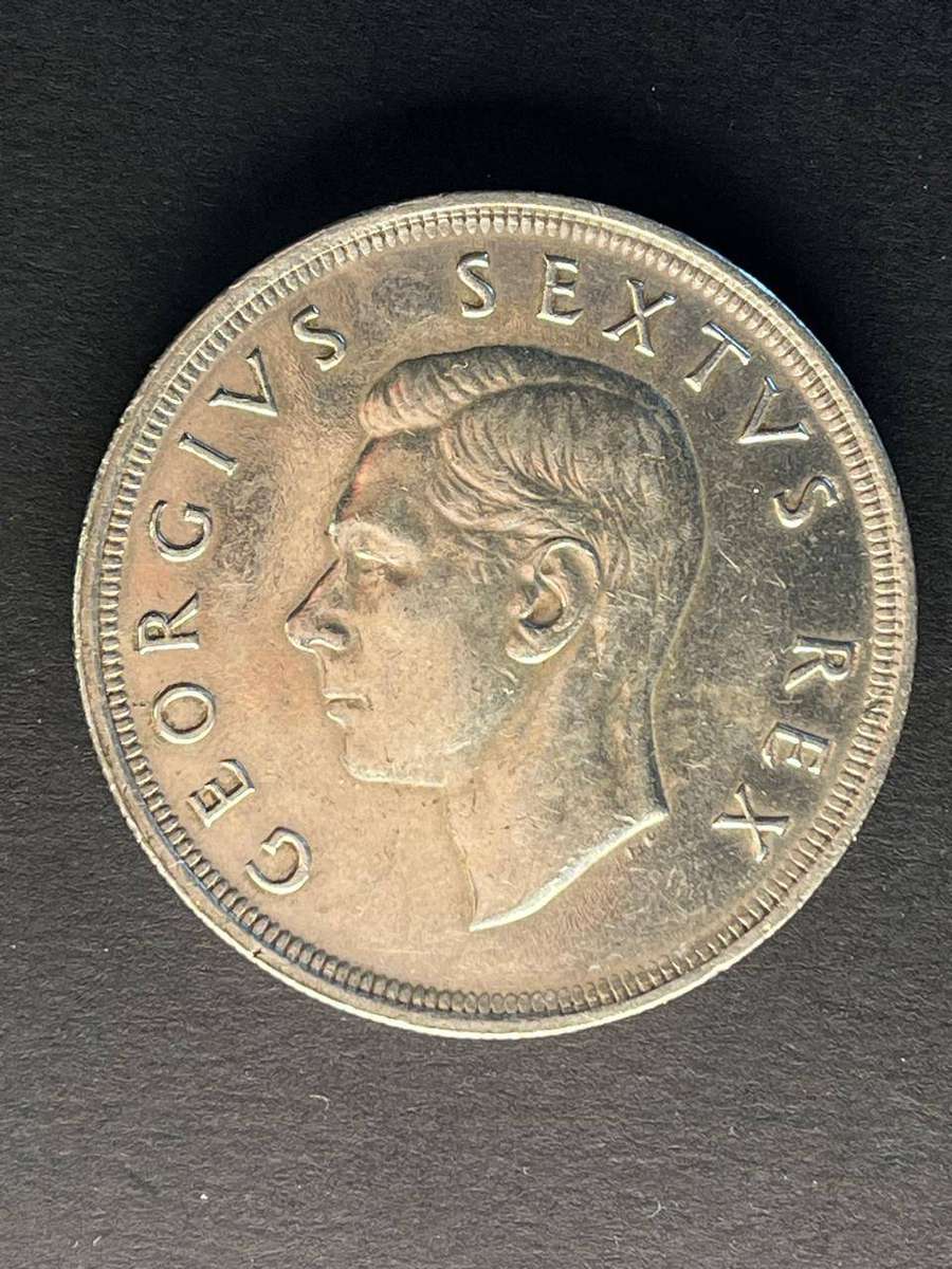 300th anniversary founding of Cape Town. Five shilling .500 silver