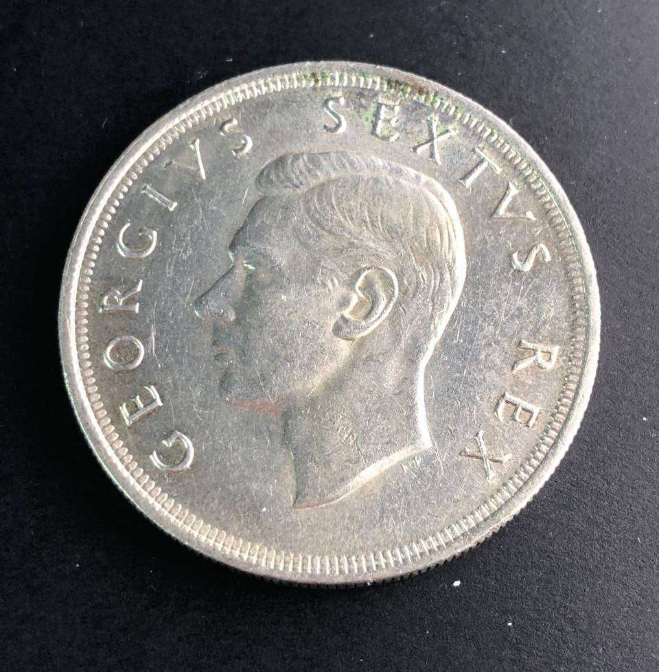 300th anniversary founding of Cape Town. Five shilling .500 silver