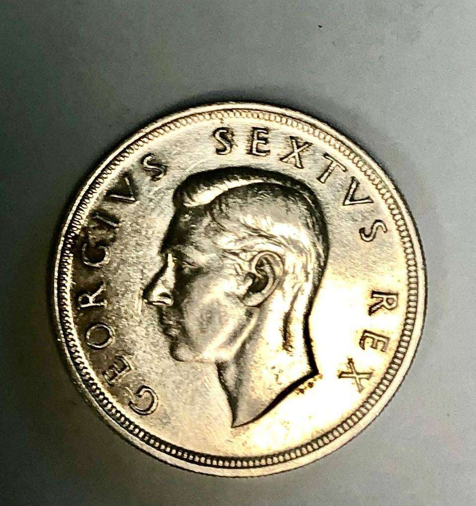 Silver 1952 SA Five shillings