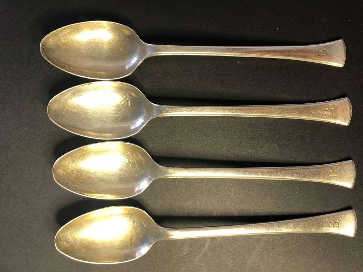 Set of Four Vintage Birmingham silver spoons 1922