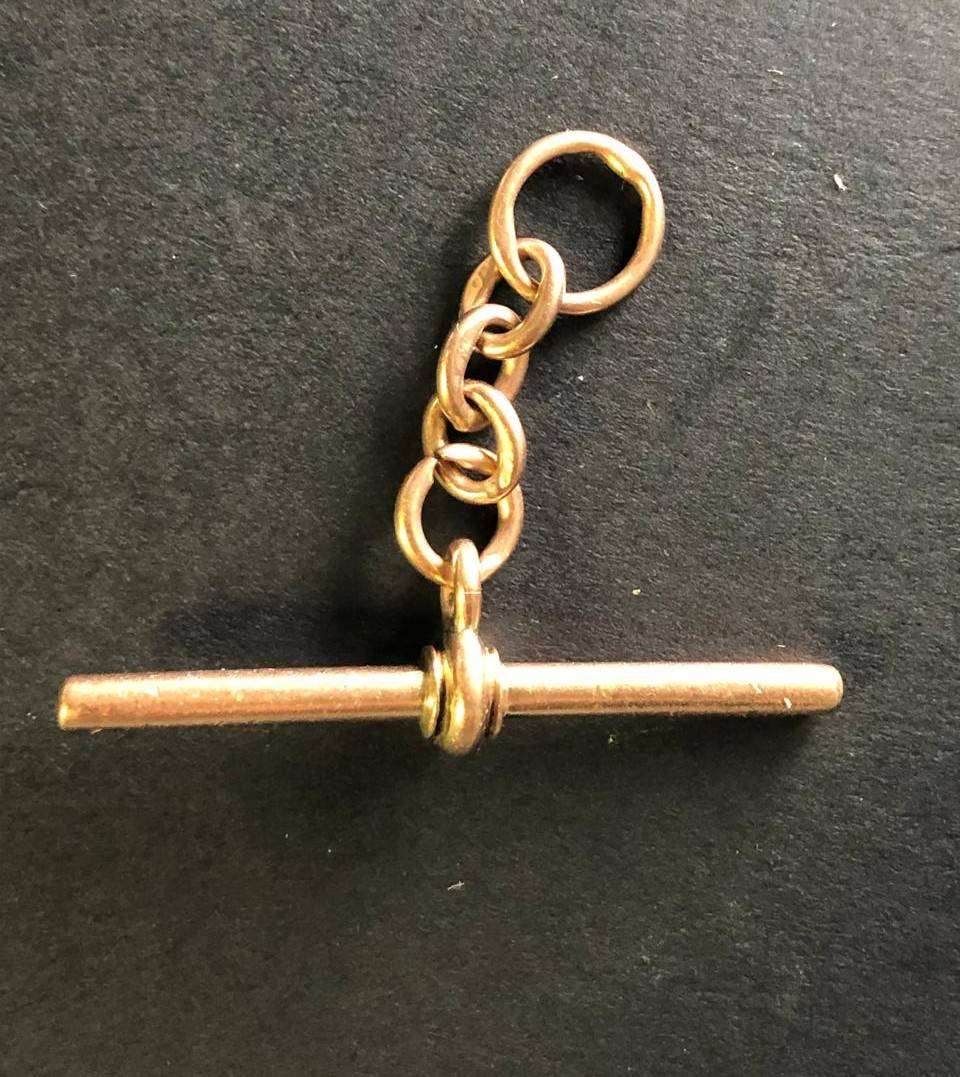 Vintage 9ct Rose Gold T Bar