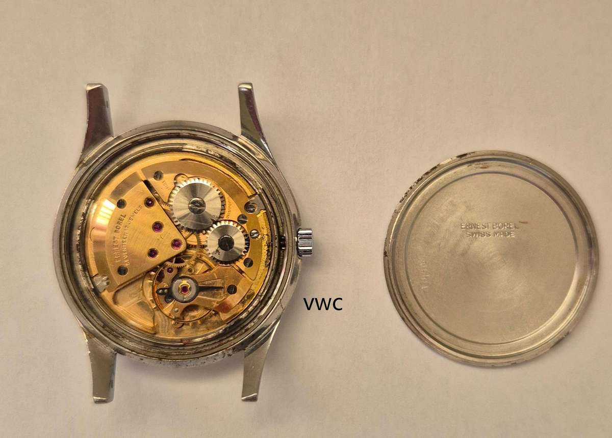 Vintage Earnest Borel men's manual wind watch - working