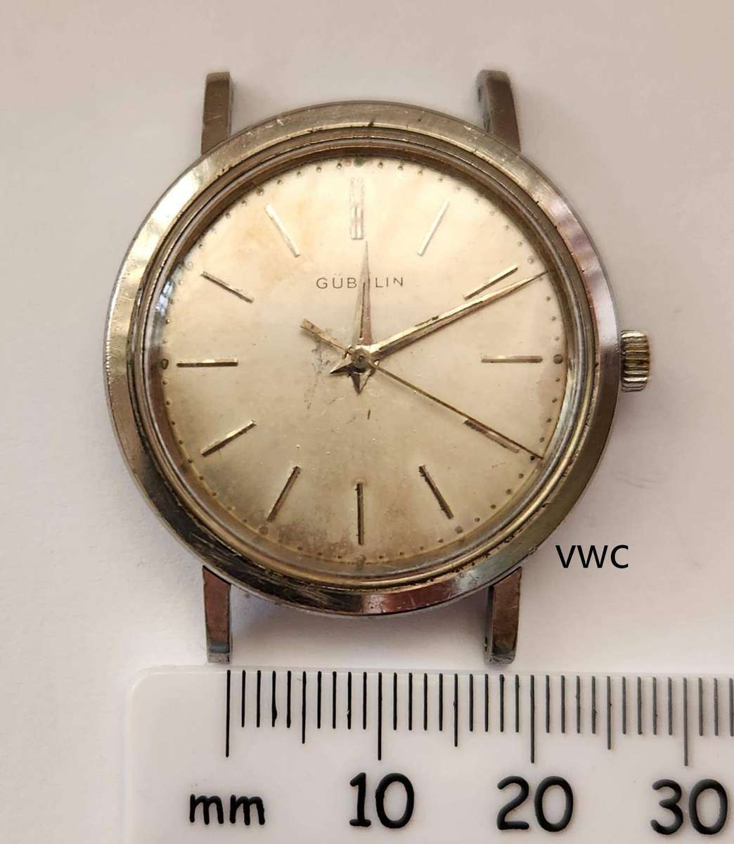 Vintage circa 1959 Gubelin men's automatic watch-  working