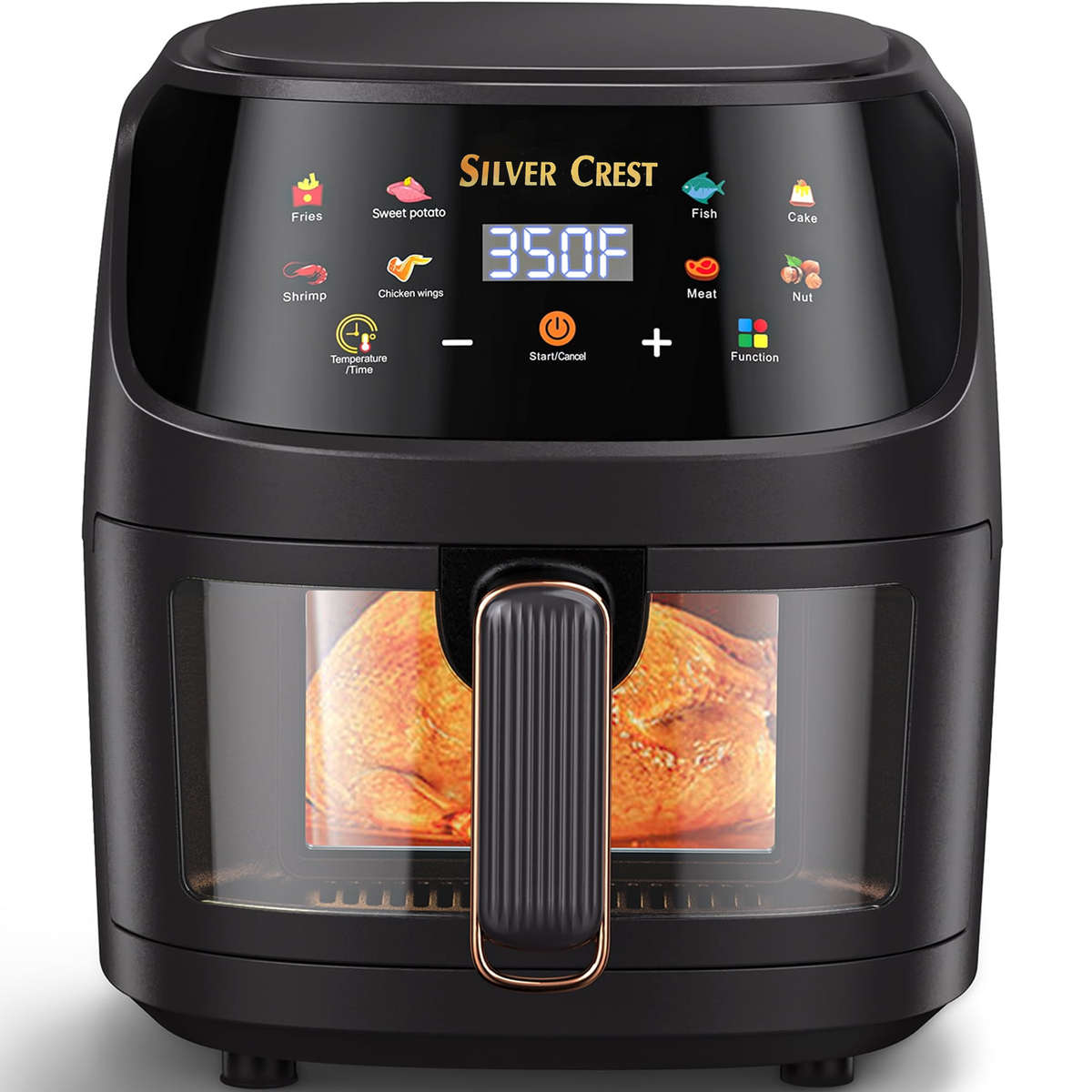 Refurbished Silver Crest XXL Air Fryer with Clear View Food Basket - Black