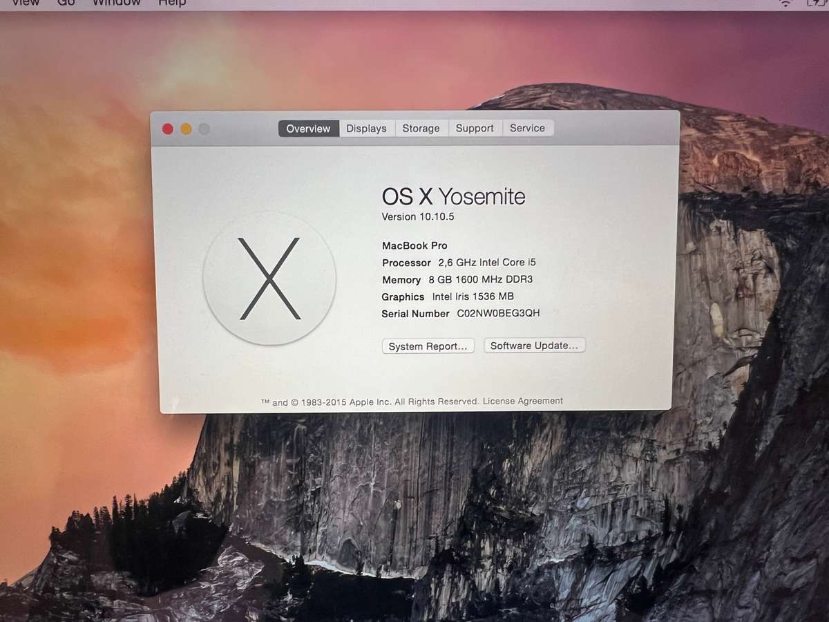 MacBook Pro 13.3-inch 2014 Retina | Core i5 2.6GHz | 8GB RAM | 128GB SSD