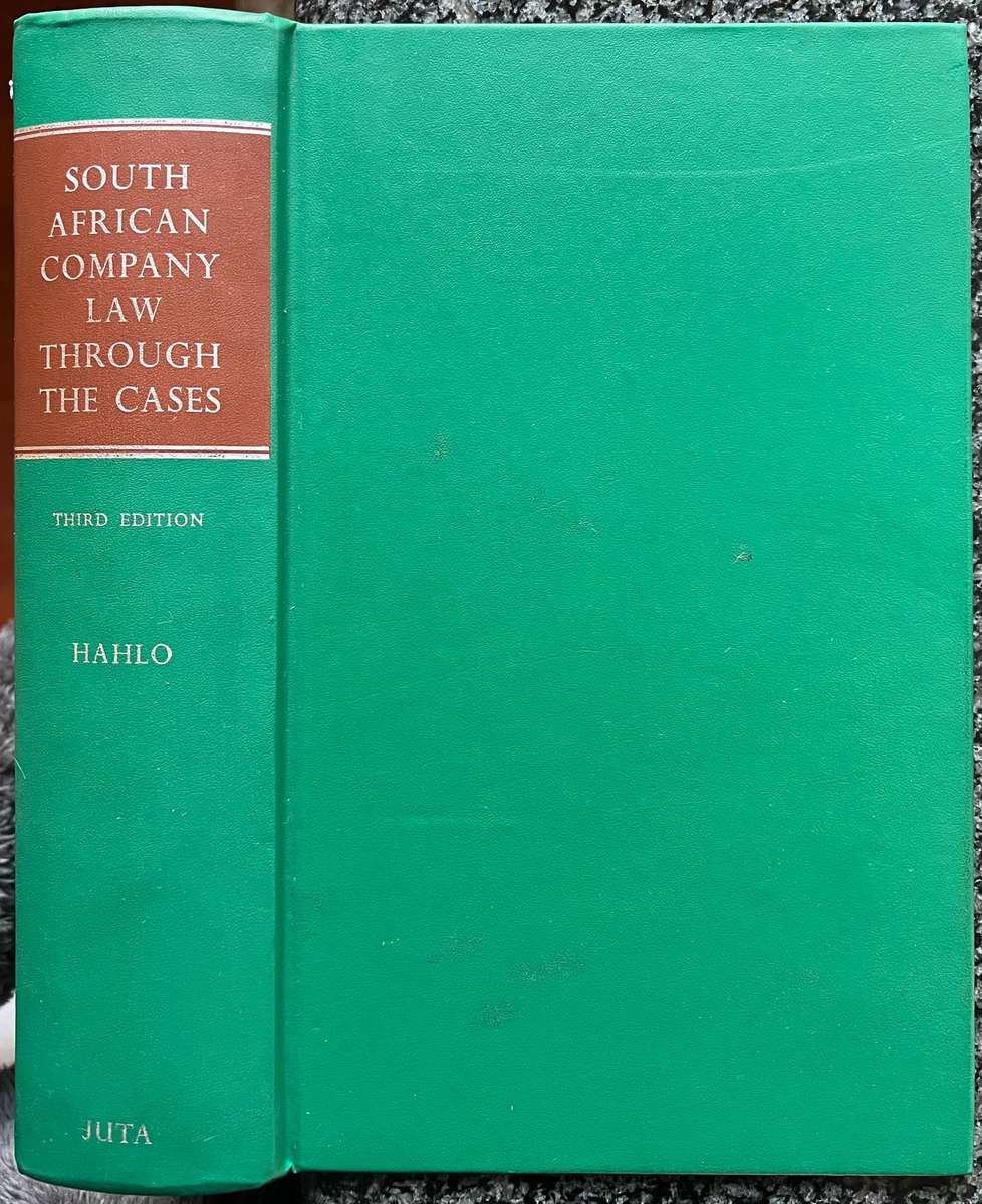 South African Company Law Through The Cases by H R Harold, 3rd Edition