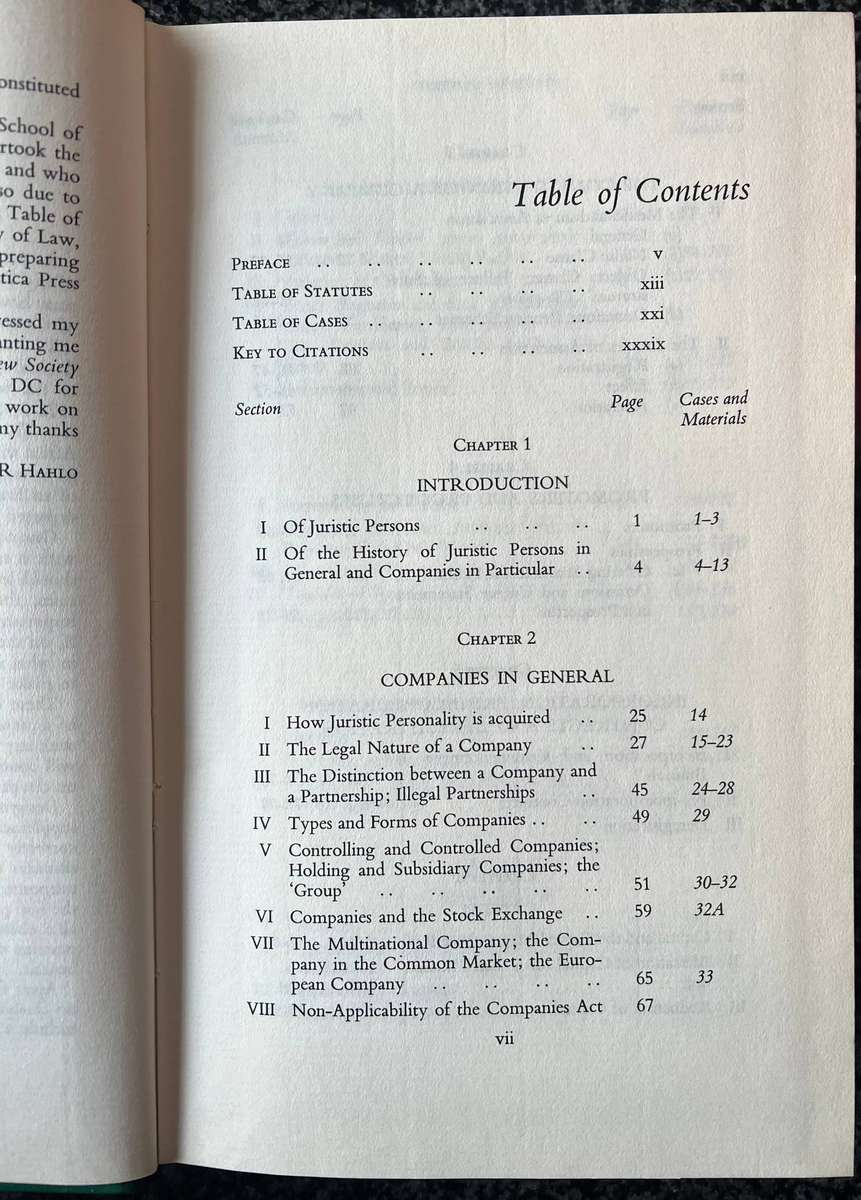 South African Company Law Through The Cases by H R Harold, 3rd Edition
