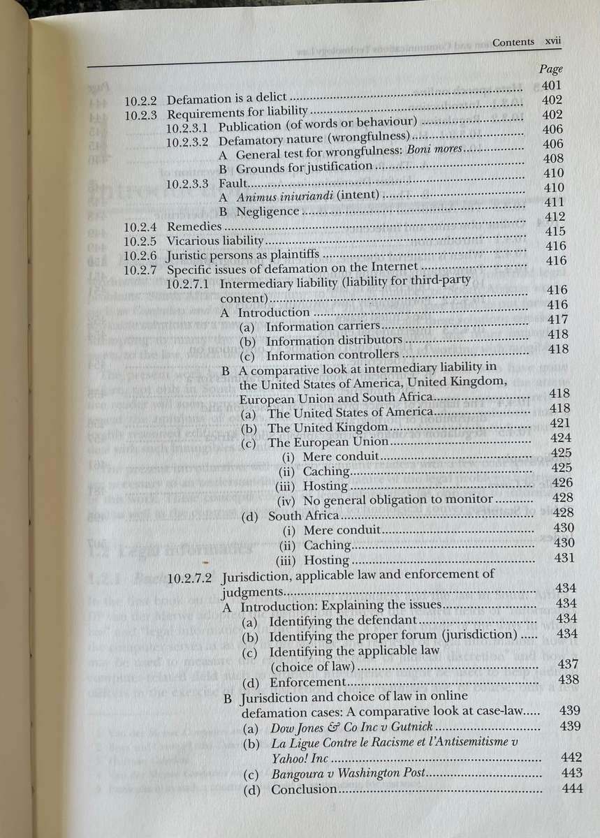 Information and Communications Technology Law by D van der Merwe, A Roos, T Pistorius and S Eiselen