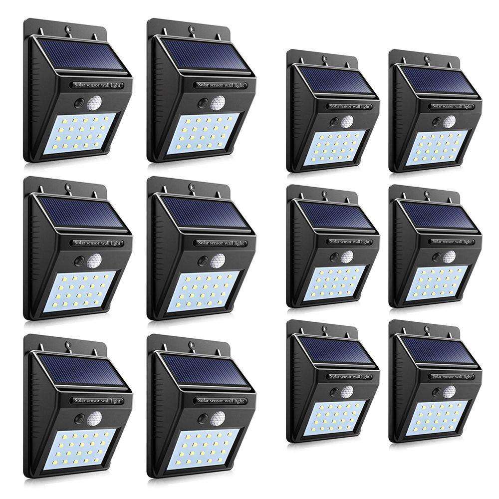 Set of 12 PIP Motion + CDS Night Sensor Solar LED Wall Light (please read discription)