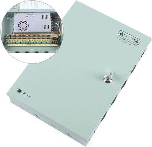8 Channel 12 Volt DC Output 30A CCTV Distributed Power Supply Box