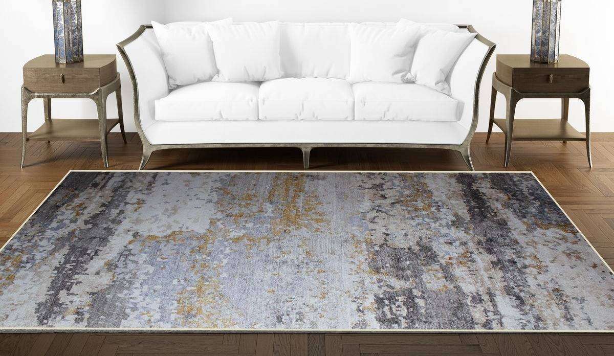 Polyester Rectangle Area Rug 230 × 160 cm, Modern Living Room Carpet