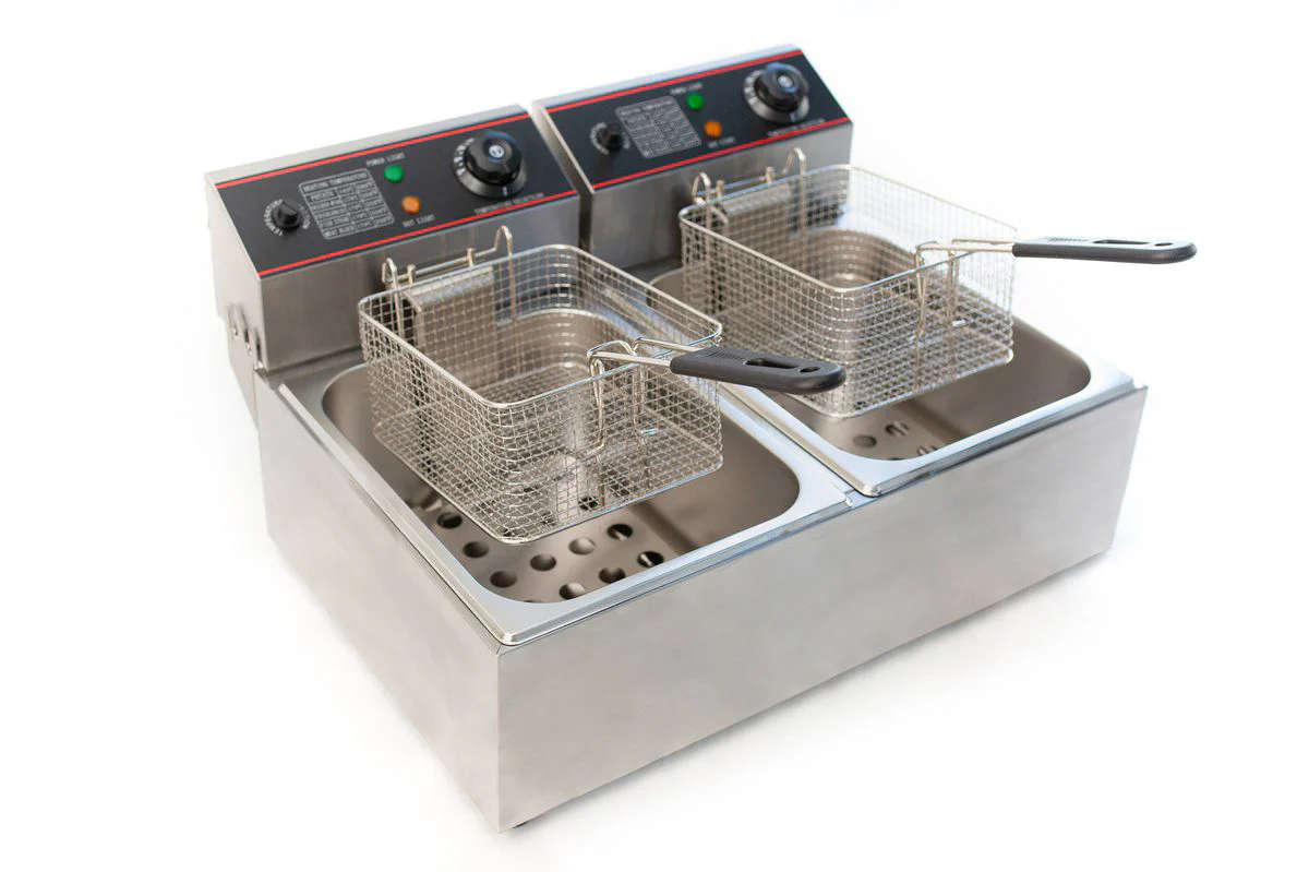 6L Two Tank Stainless Steel Electric Deep Fryer