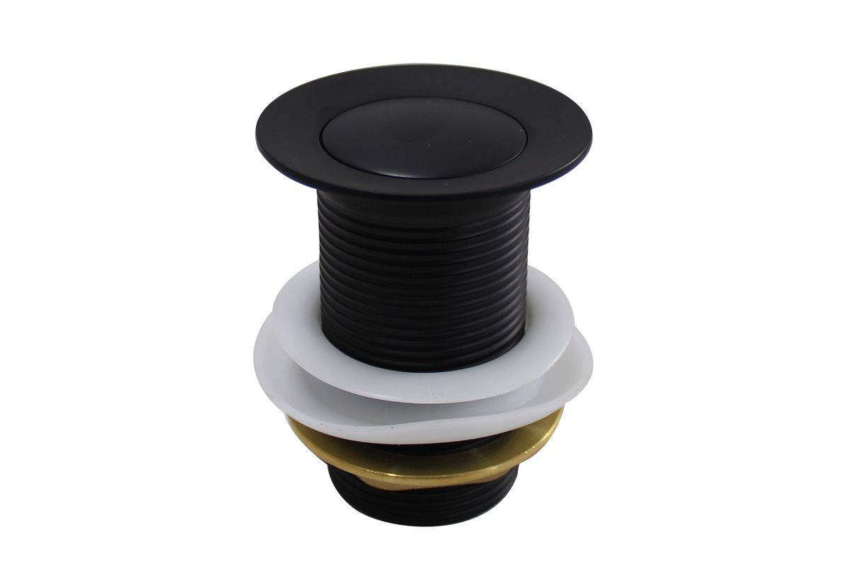 Sanitaryware Unslotted Pop-Up Waste Plug - Black