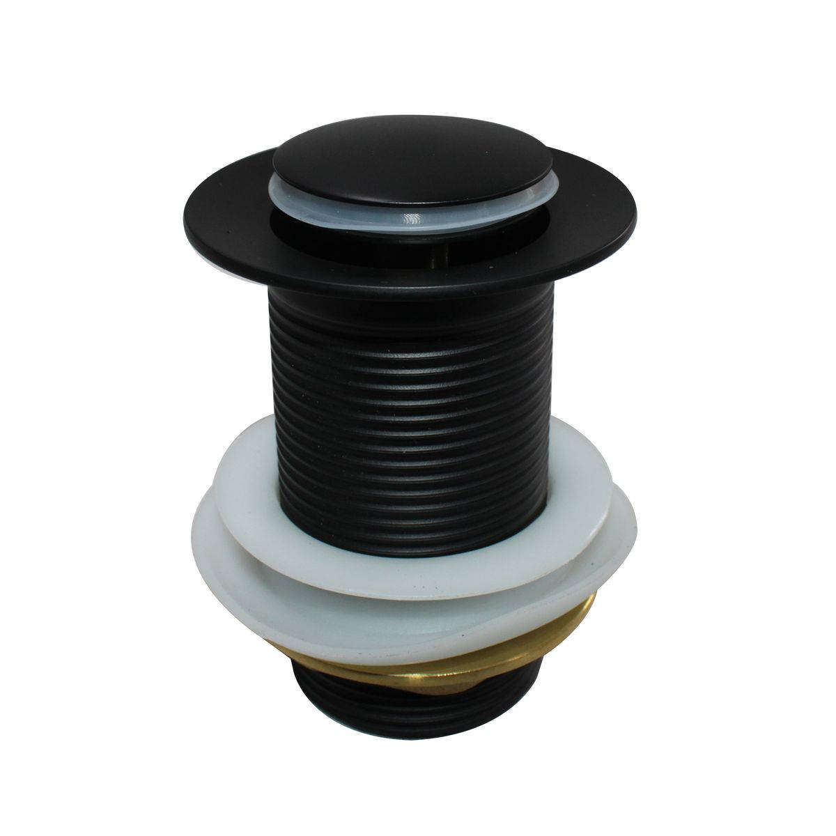 Sanitaryware Unslotted Pop-Up Waste Plug - Black