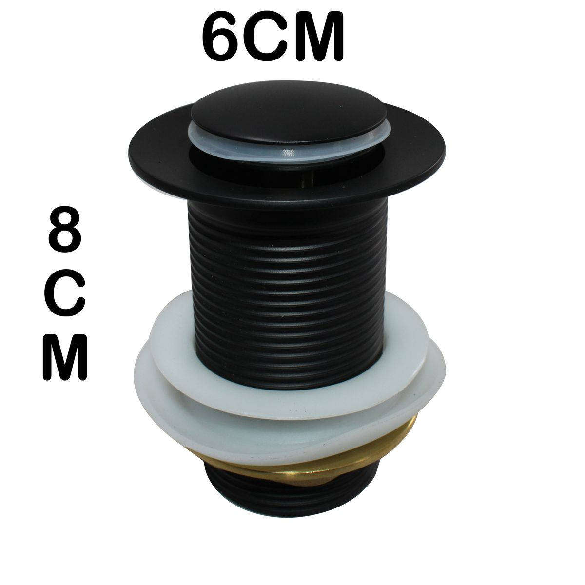 Sanitaryware Unslotted Pop-Up Waste Plug - Black