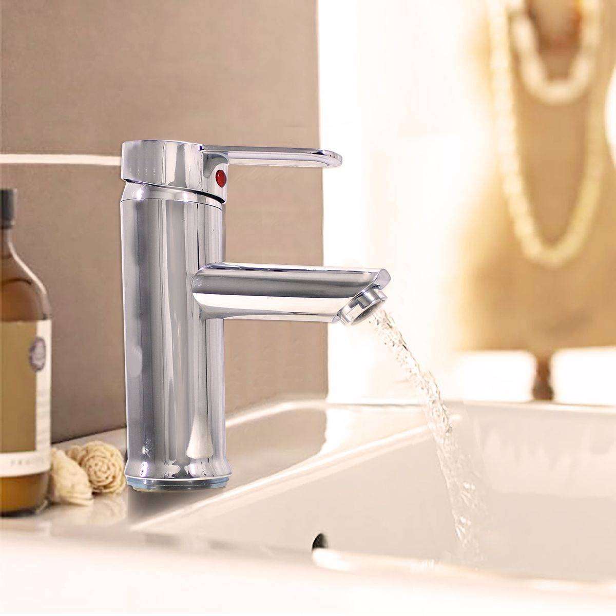Sanitaryware Elliptical Single Lever Brass Bathroom Basin Mixer