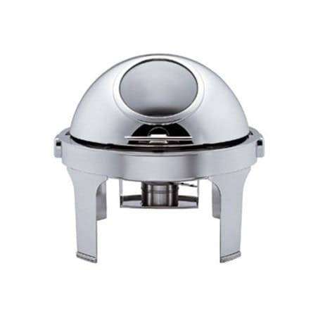 Roll Top Chafing Dish Round with Window - silver 9 l Single Pan