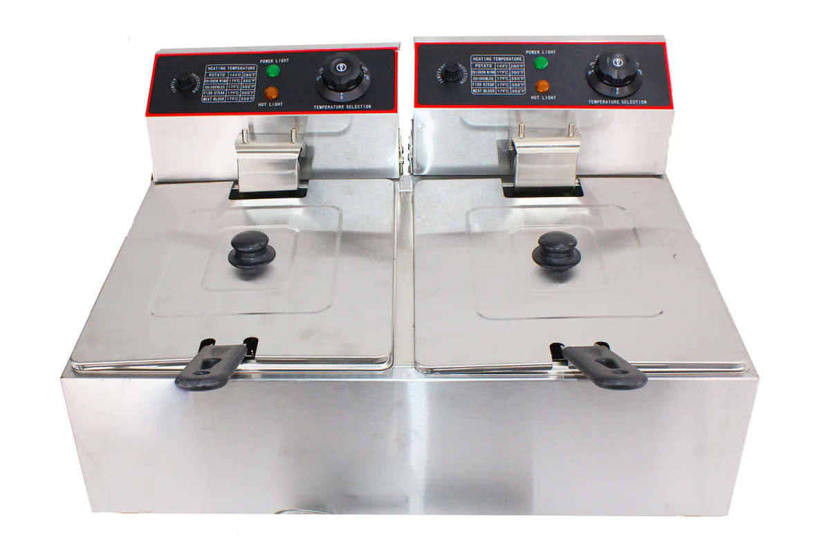 6L Two Tank Stainless Steel Electric Deep Fryer