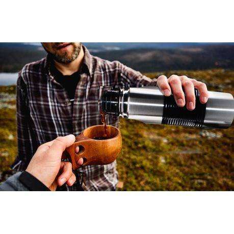 350mlDouble Wall Hot & Cold Bullet Flask with NonSlip Rubber Grip & Pouch