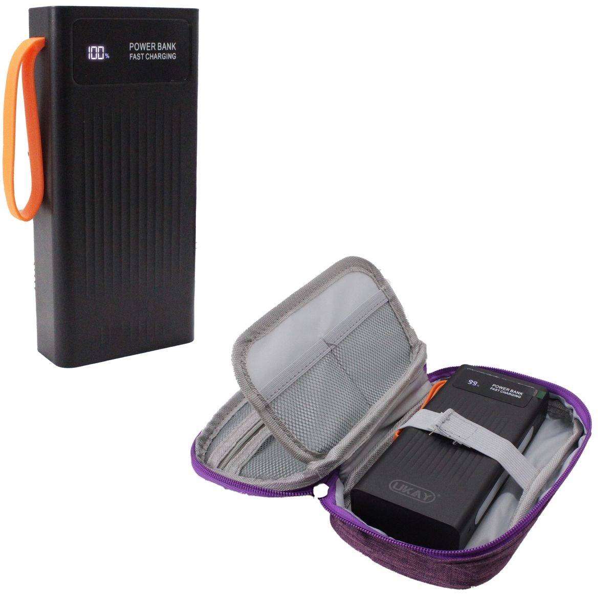 20000mAh 66W Superfast Powerbank - PD 20W 4 Inbuilt Cables &ry Pouch