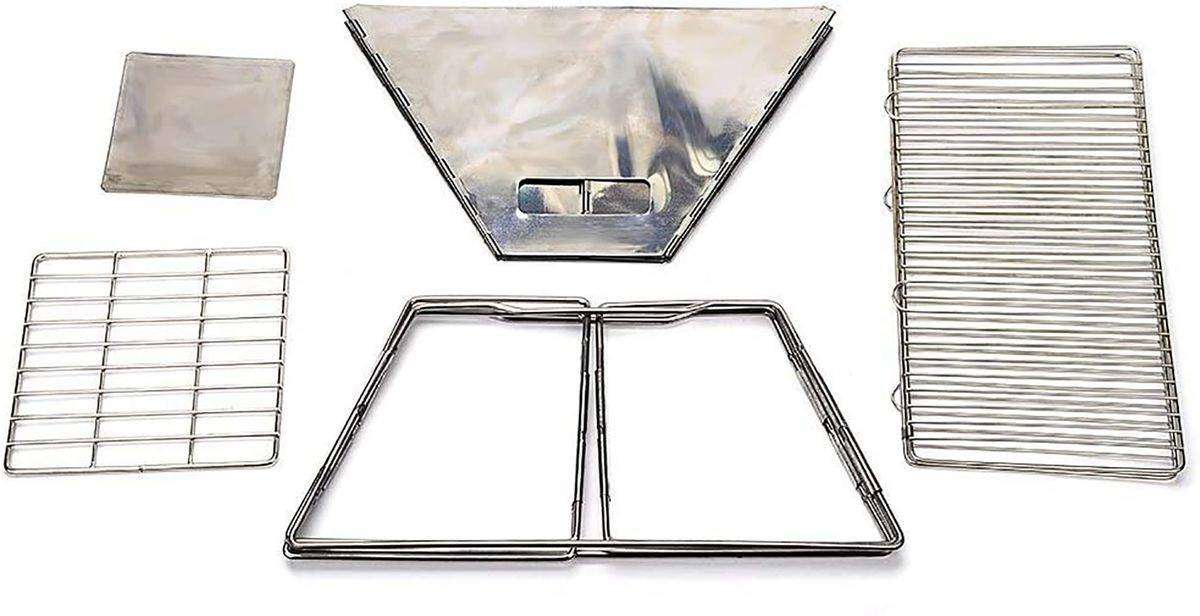 Braai Master Folding Stainless Steel BBQ Stand & Carry Bag - 32x31x21cm