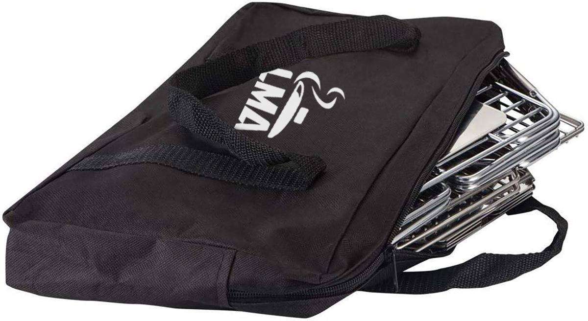 Braai Master Folding Stainless Steel BBQ Stand & Carry Bag - 32x31x21cm