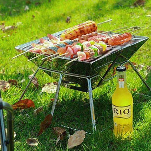 Braai Master Folding Stainless Steel BBQ Stand & Carry Bag - 32x31x21cm