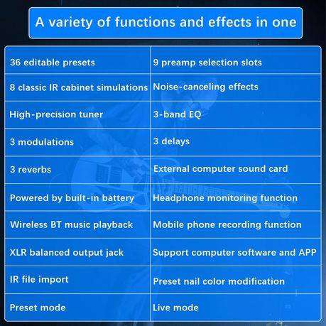 M-VAVE Tank Guitar / Bass Multi-Effects Pedal