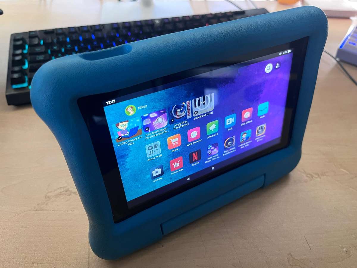 Amazon Fire Kids Edition Tablet 7" 16 GB, Blue Kid-Proof Case