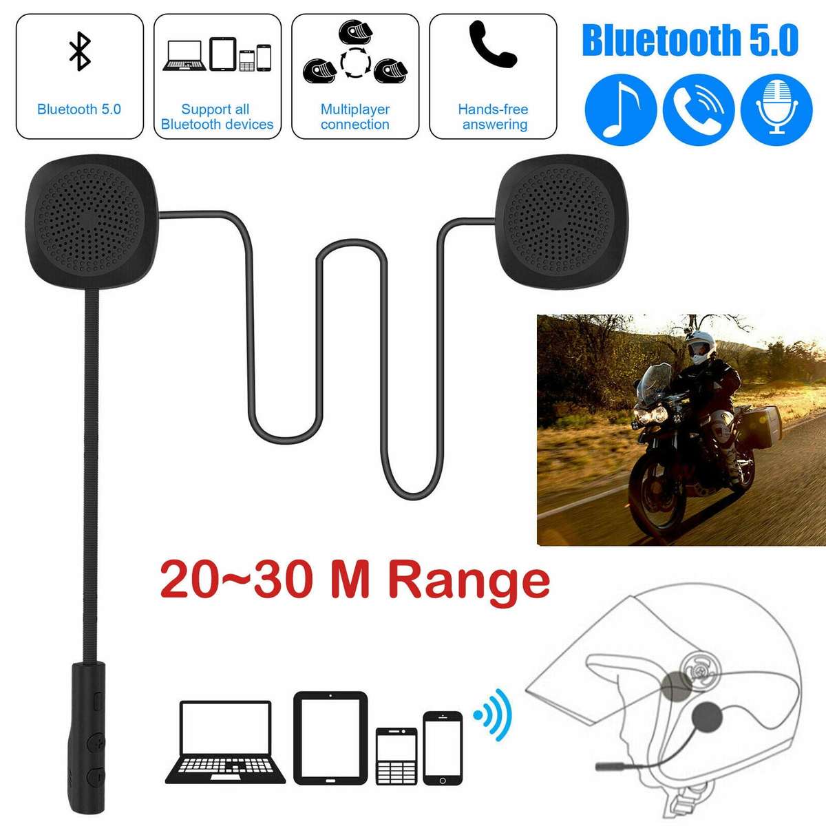Bluetooth Helmet Headset For Motorbike Q-L027
