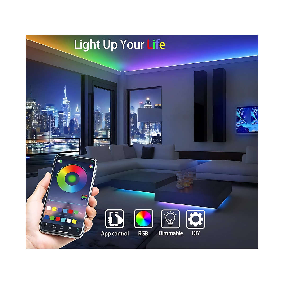 LED Light phone Bluetooth controller