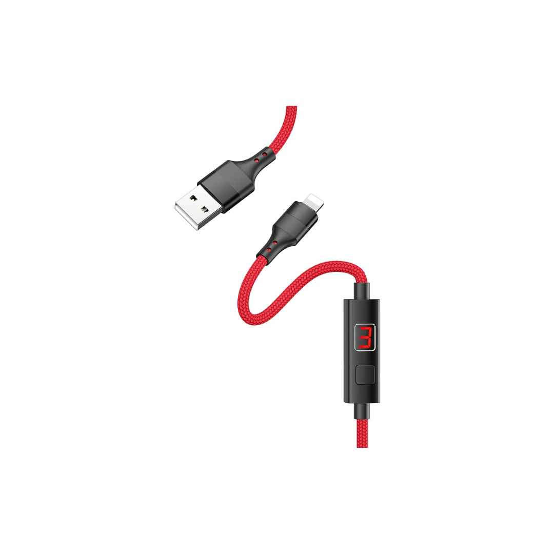 Fast charging lightning cable with LED indicator Real Time monitoring