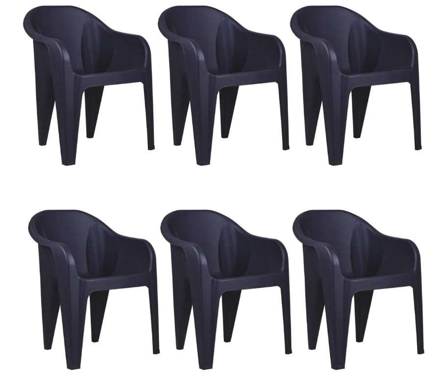 Heavy Duty Jumbo Outdoor Chair Set of 6