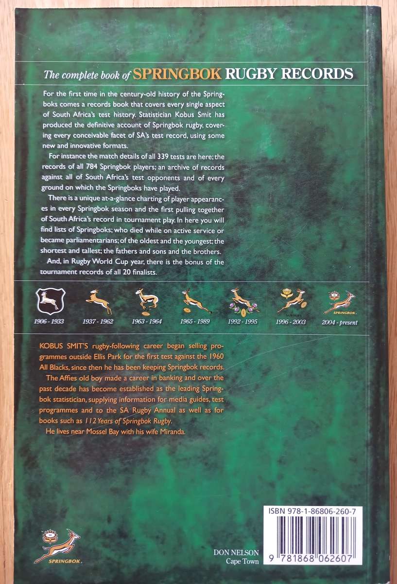 The complete book of Springbok rugby records