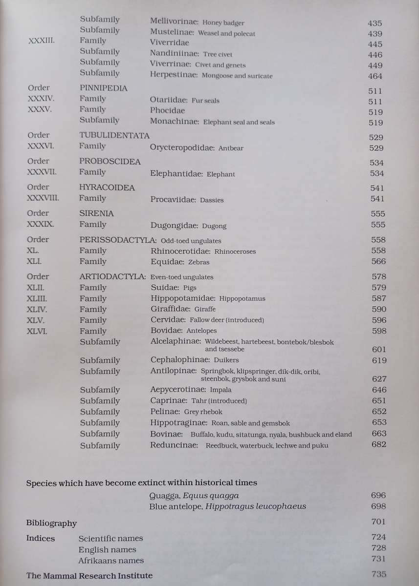 The Mammals of the Southern African Subregion by Reay H.N. Smithers
