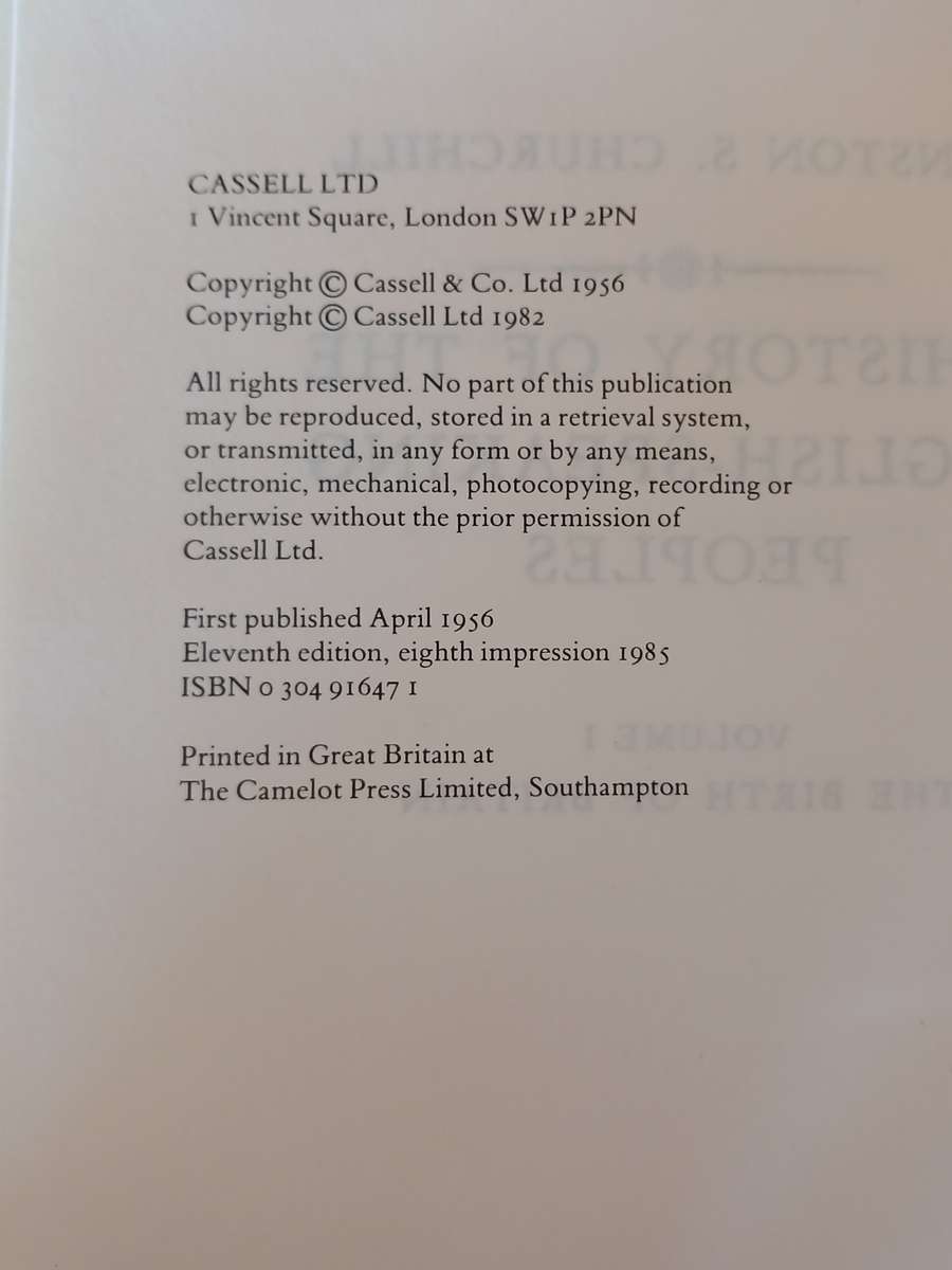 A History of the English-Speaking Peoples (Complete set of 4 Volumes) by Winston S. Churchill