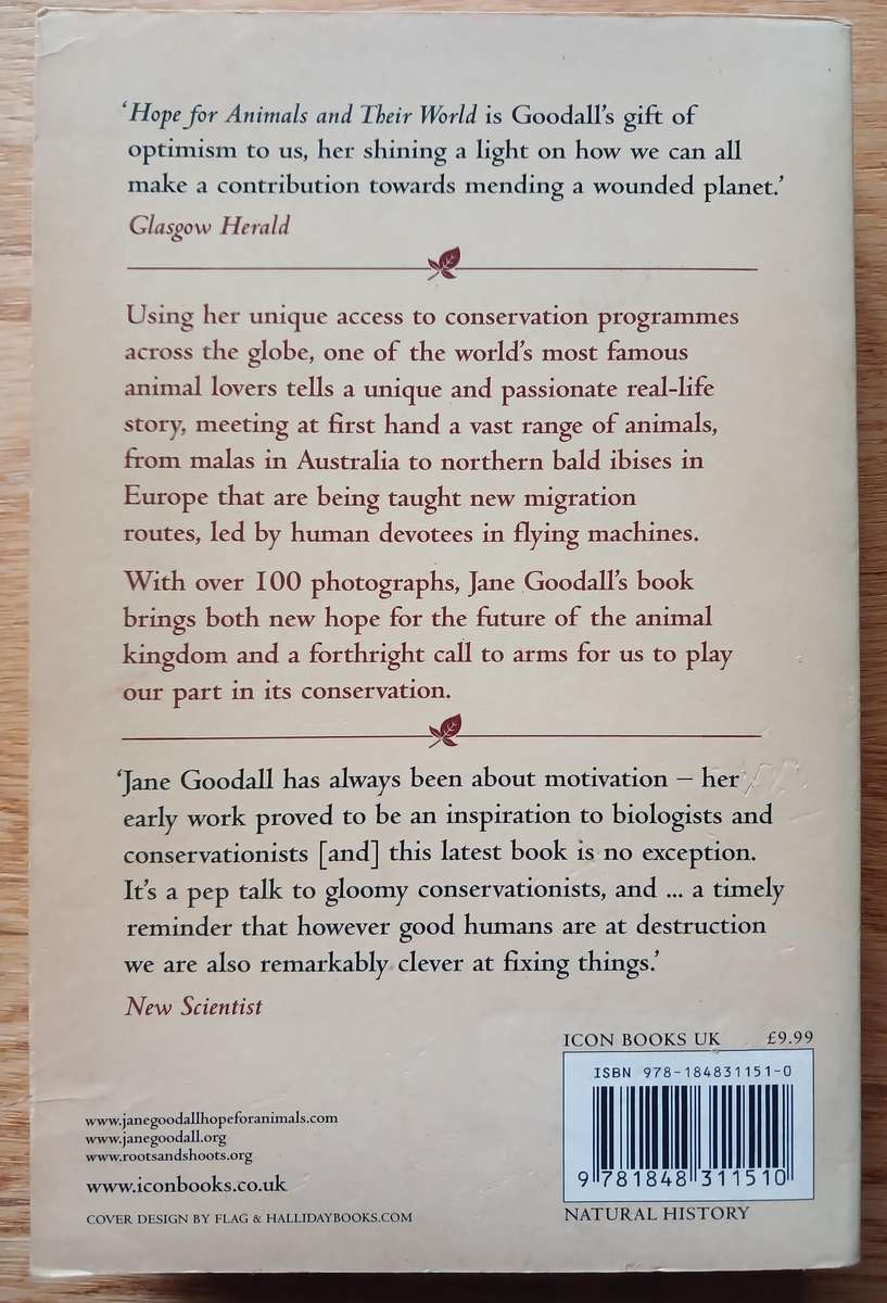 Hope for Animal and Their World by Jane Goodhall