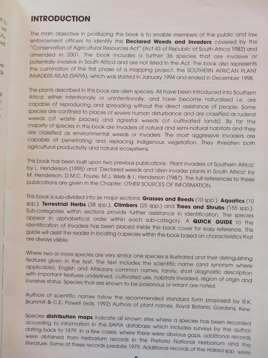 Alien Weeds and Invasive Plants - A complete guide to declared weeds and invaders in South Africa