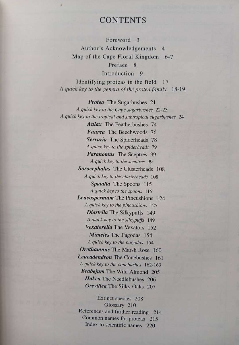 Proteas - A field guide to the Proteas of Southern Africa