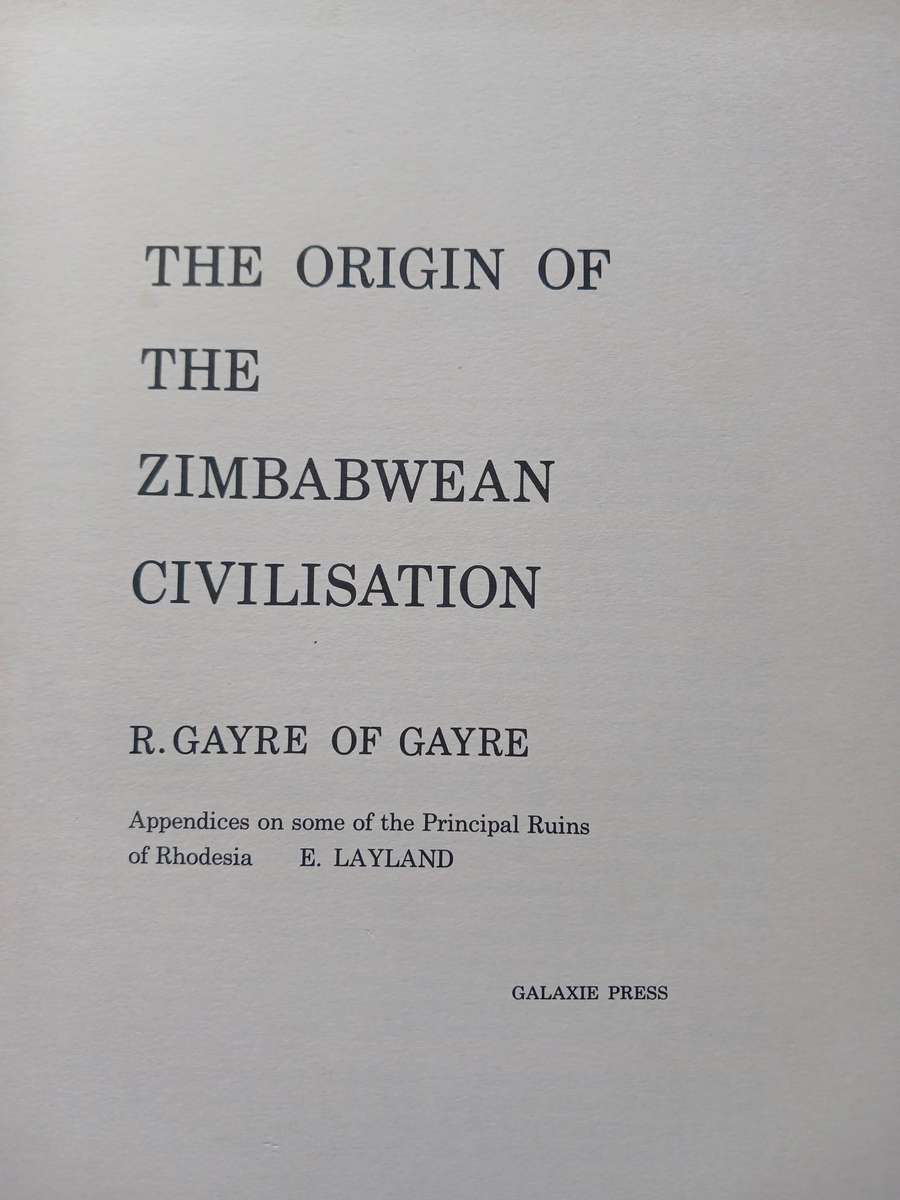 The Origin of the Zimbabwean Civilisation