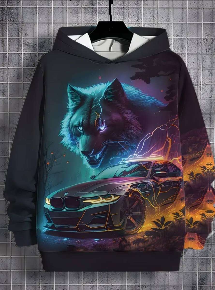 Men's wolf car jacket
